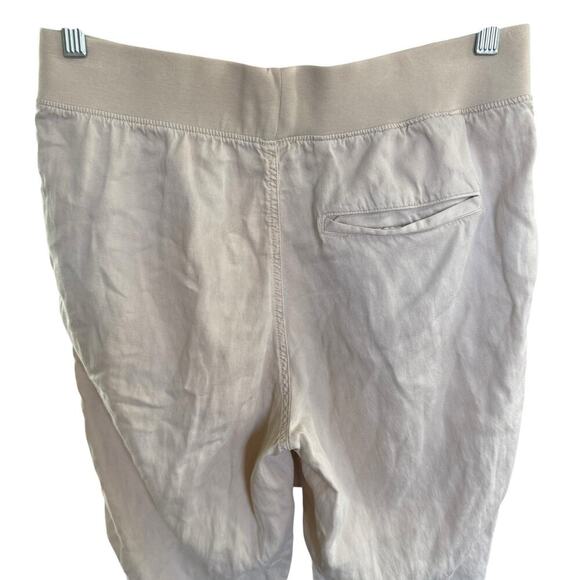 Faherty Arlie Day Pull On Linen Blend Pants Pockets Lagenlook M Lounge Tan - Picture 4 of 10